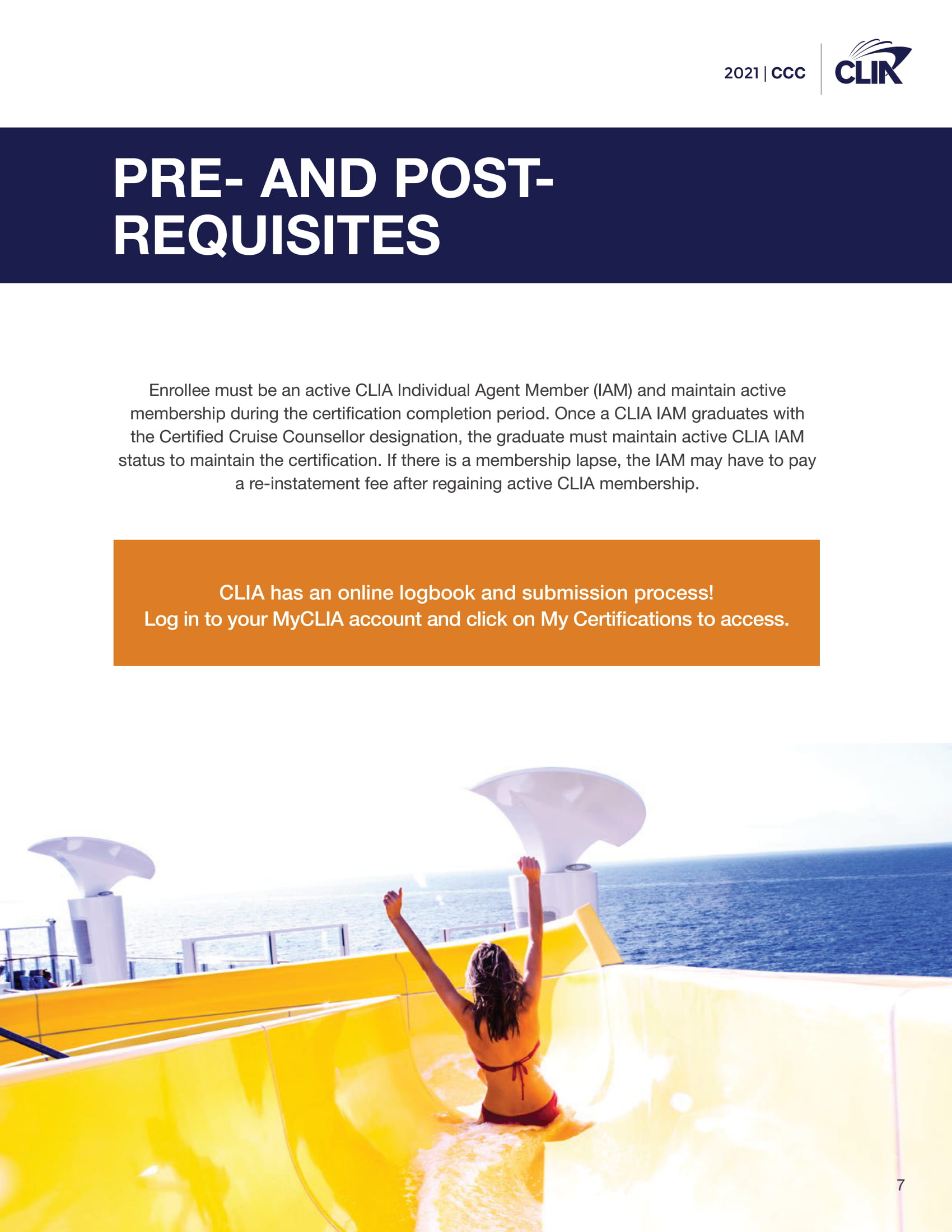 2021 Certified Cruise Counsellor Program - CLIACCCLogbook2021 1212020-07